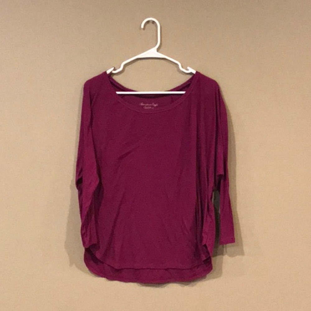 Egg plant colored long sleeve shirt